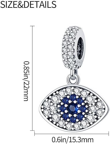 Miniatura 4 de Pandach Dijes de plata de ley 925 para pulsera y collar, colgante con piedras de circonita cúbica 5A, cuentas de joyería, regalos para mujeres