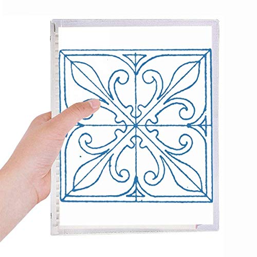 Carnet de notes Talavera bleu rechargeable, un journal en spirale au design raffiné