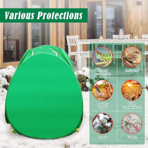 Bolsa protectora de plantas reutilizable transpirable antiheladas con estacas 6
