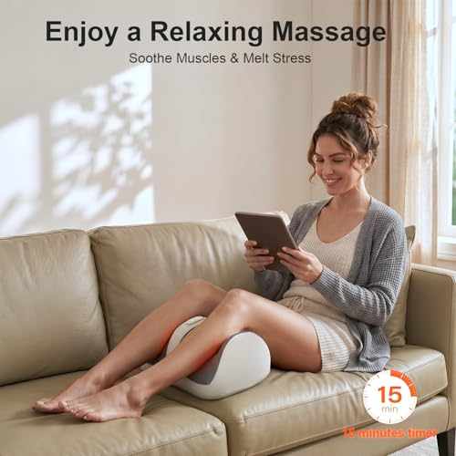 Image of Nekteck Foot Massager with Heat, Shiatsu Foot Roller for Sore Feet | Calf Massage for Plantar Fasciitis, Adjustable Intensity, Portable Home & Office Relaxing Massage Tool, Gift for Him Her