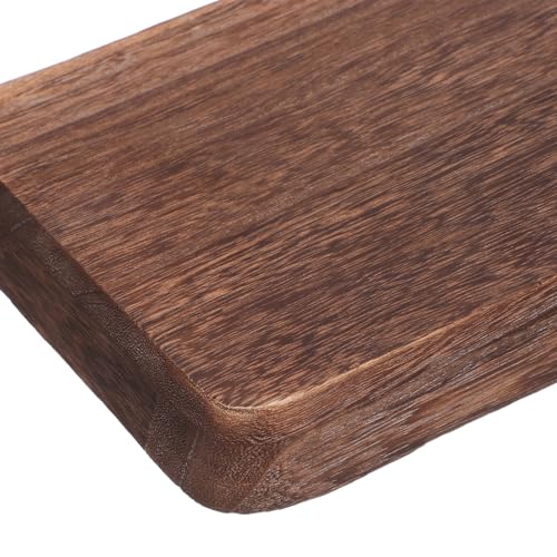 Bandeja rectangular de madera rustica facil de limpiar para snacks y decoracion versatil 4