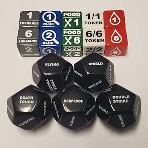 Amazon.com: Token & Keyword Dice Set Compatible with Magic: The ...