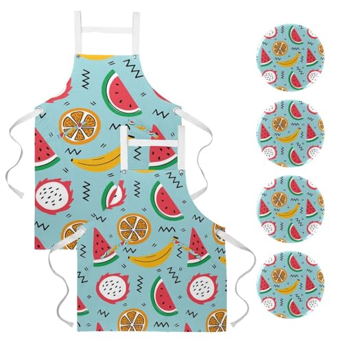 Tablier de cuisine contre les taches de nettoyage lot de 2 avec broches