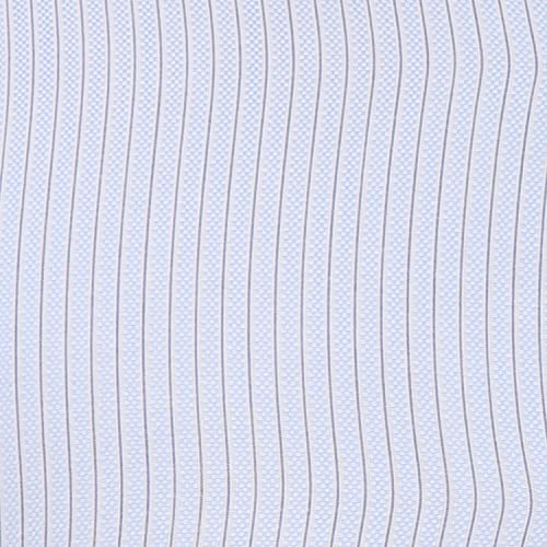 Image of Park Avenue Men's Pure Cotton Stripe Pattern Slim Fit Semi Cutaway Collar Full Sleeve Formal Shirt