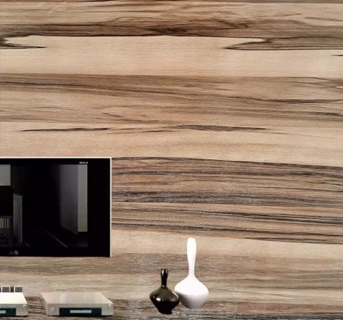 Image of HOME13 Self Adhesive Wood Grain Wallpaper for Furniture Vinyl Sticker Wooden Door Desktop Wall Paper Kitchen Wallpaper (2 feet by 5 feet, Smokey Wooden)
