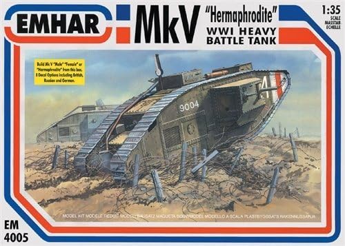 Emher 4005 Mk5 WW1 Tank 1:35 Plastic Kit by Emhar