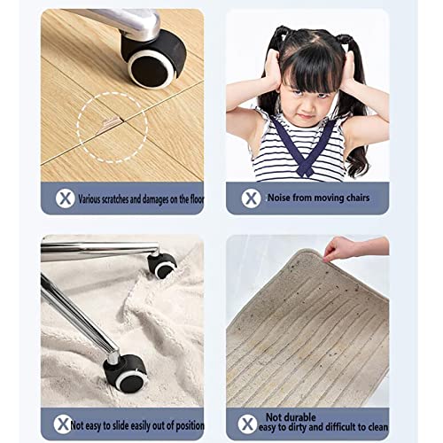 Non Slip Round Office Chair Mat，Heavy Duty Scratch-Resistant Office Rolling Chair Hardwood Floor Mat,Non Slip For Low Pile Carpet Floor Protector，Floor Mat For Home Thicken Chair Mat(27Inch, Red) #TOP1