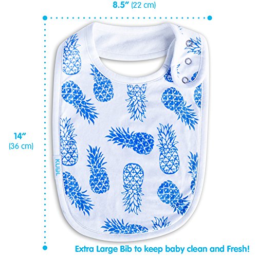 Baby Bib Large Toddler Burpy Absorbent Feeding Reflux Drool Teething Snap Button - Thumbnail 5