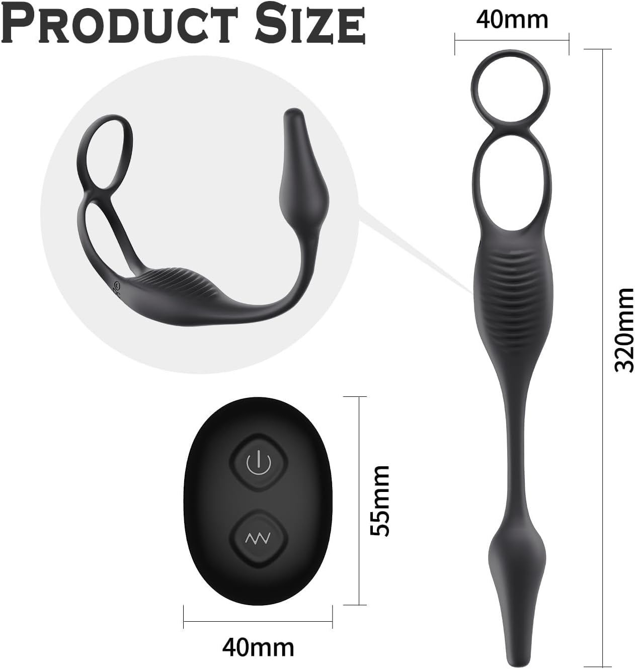 Doppio Motore Màssaggiatòre Próstatico, Silicone Vibràtóre con 7 Modalità di Vibrazione, Morbido Vibratǒri per Donna e Uomo Stimólazione Clitòridea e Puntó G Màssàggio, Ricaricabile e Impermeabile