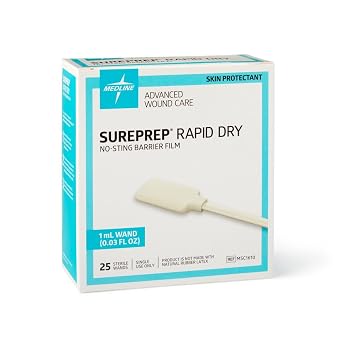 SurePrep Rapid-Dry No-Sting Barrier Film, 1 mL Wand,100,Case,MSC1610