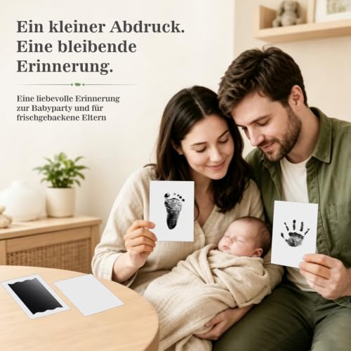 Nabance Fußabdruck & Handabdruck Baby Set Baby Abdruckset 0-6 Monate – Ansicht 8