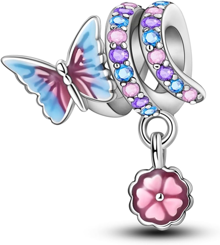 Charm Fit for Pandora Bracelets Christmas Festival Heart Animals 925 Silver Bead Charms Jewelry Gift for Women and Friend