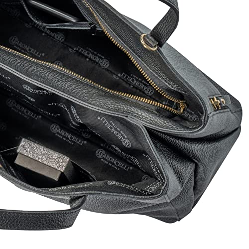 Bolso Tote de Cuero Italiano Baroncelli para Mujer miniatura 6