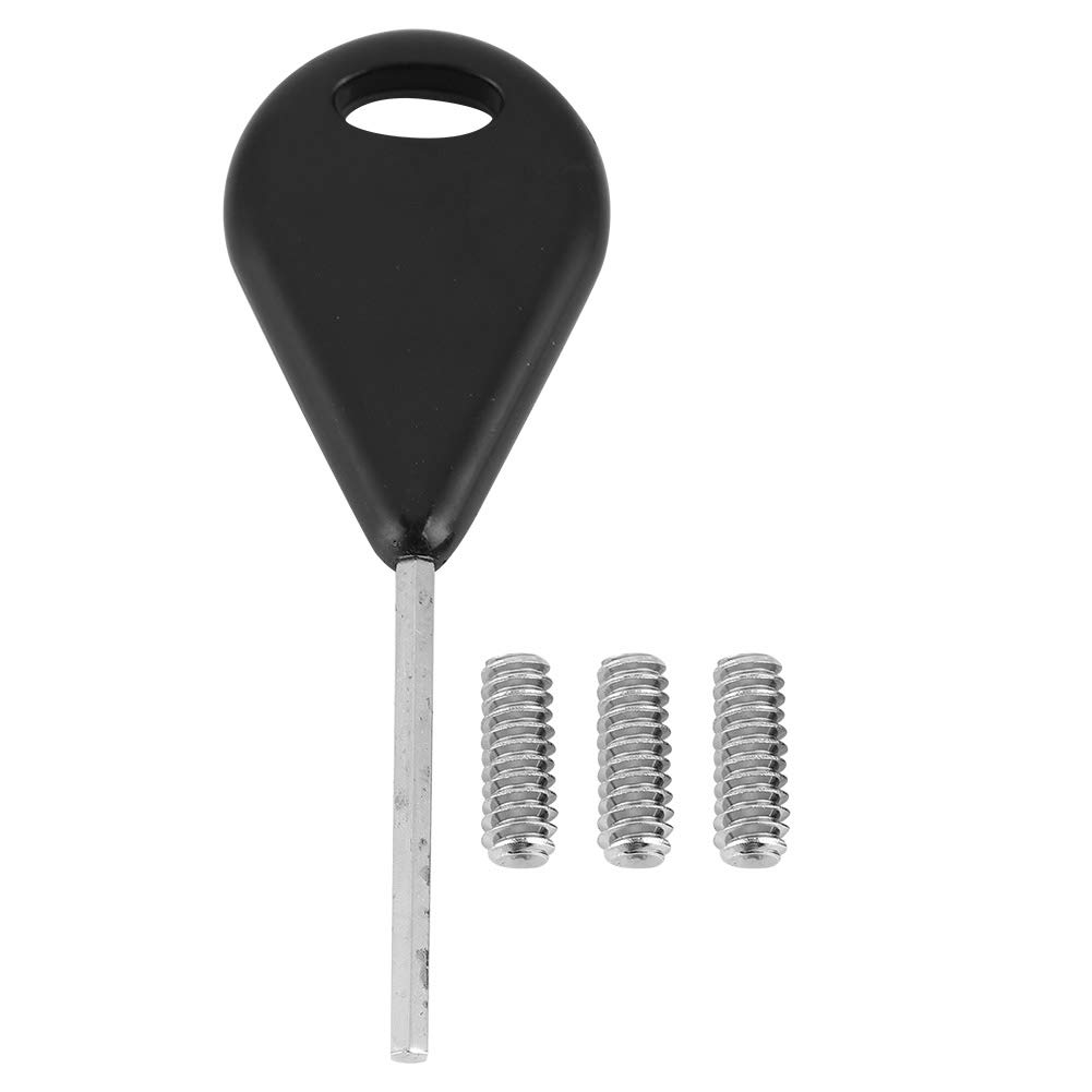 Surfboard Fin Key with 3 Screws, Aluminum Alloy Replacement Tool Kit Universal Fin Screwdriver Hardware Set for All Standard Surfboards