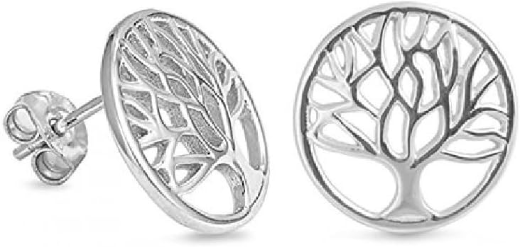 Schmuck lebensbaum ohrringe und lebensbaum kette, lebensbaum kette silber 925 Familiensymbol, lebensbaum ohrringe und lebensbaum anhänger silber ein originelles Geschenk