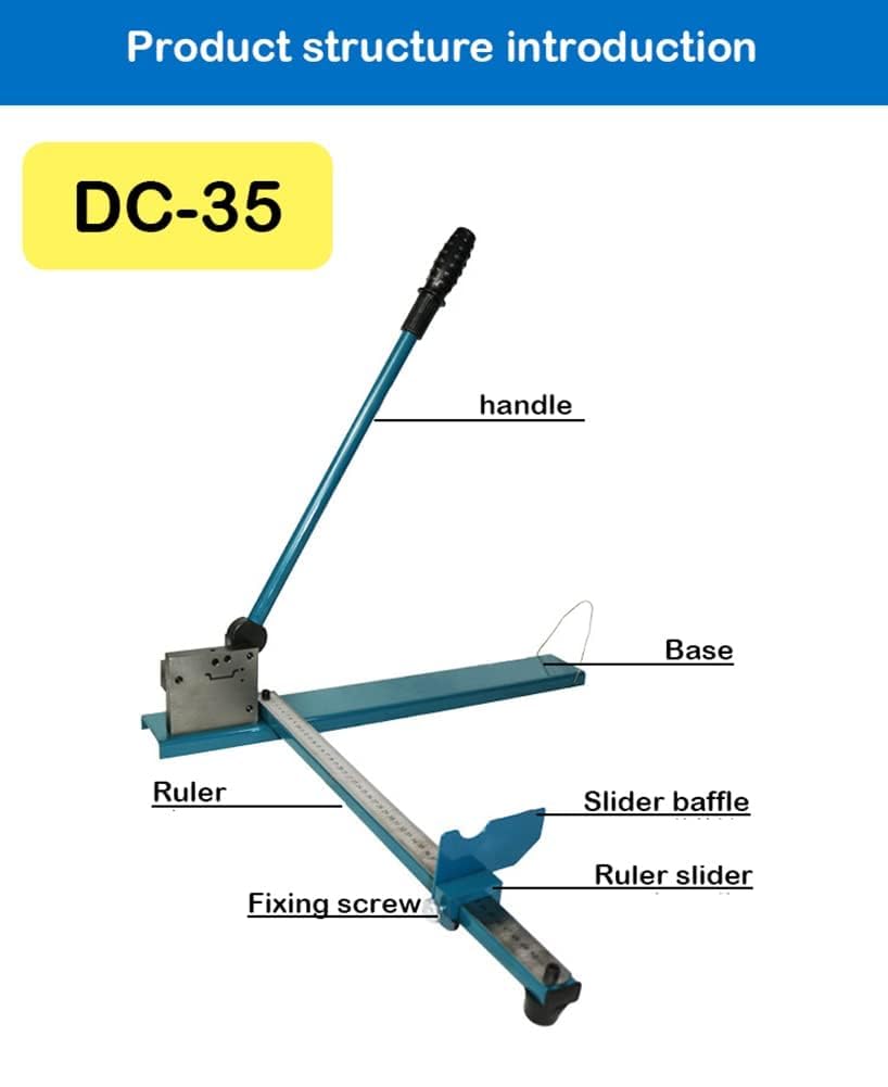 Strumento di taglierine Manuale di Dina, Macchina da Taglio a trunking in panchina, Doppio scanalatura con Righello da 50 cm, tagliatronomica Manuale per Taglio in Alluminio