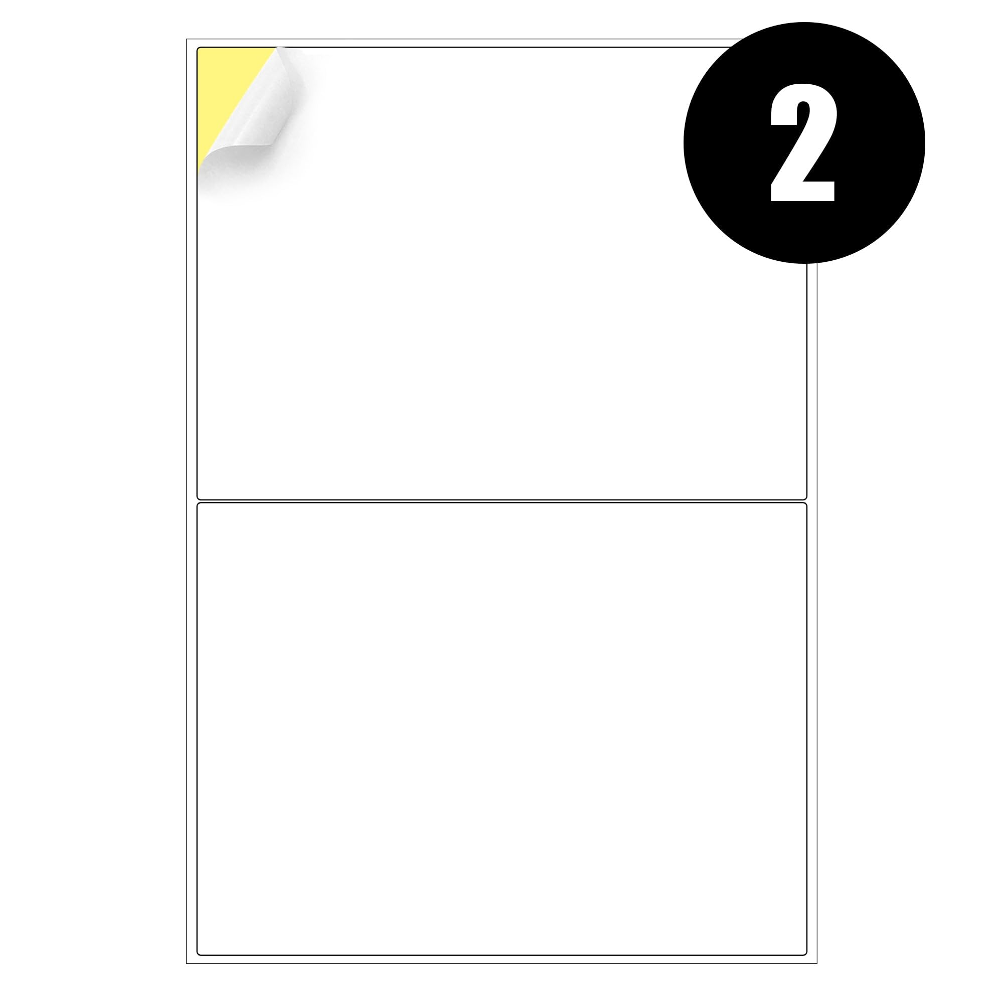 A4 Address Labels 2 Per Sheet, iSOUL A4 Sticker Paper Label 199.6 x 143.5mm, Printable Sheet Shipping Address Labels A4 Stickers, Self Adhesive Label for Inkjet & Laser Printer 100 Pack
