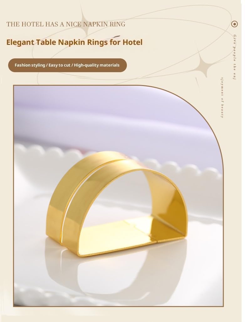 Serviettenschnallen 48 Halbrunde Serviettenringe Hotels Hochzeiten Geburtstage Jubiläen Oder Neujahr aus Gold