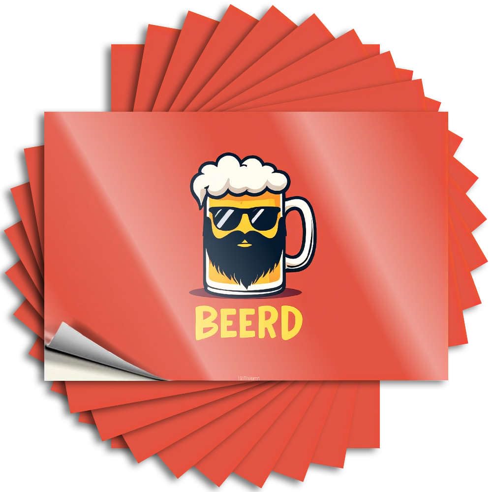 Porch Decorations Half Tattoo - A Beer Mug with A Beard Wearing Sunglasses. Removable Decal Bumper Easy Peel for Billiard(12X18CM)