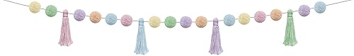 Miniatura 2 de Teacher Created Resources Guirnalda de pompones y borlas en colores pastel (TCR9207)