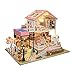 AIOJY DIY Haus Assembled Gebäudemodell Kleinspielzeug, Puppenhaus, Mini House Crafts Geburtstag Mütter, Tag for Junge Mädchen Freunde Mom Frauen, 3D-Holz-Puzzle Spielset (Color : Standard)