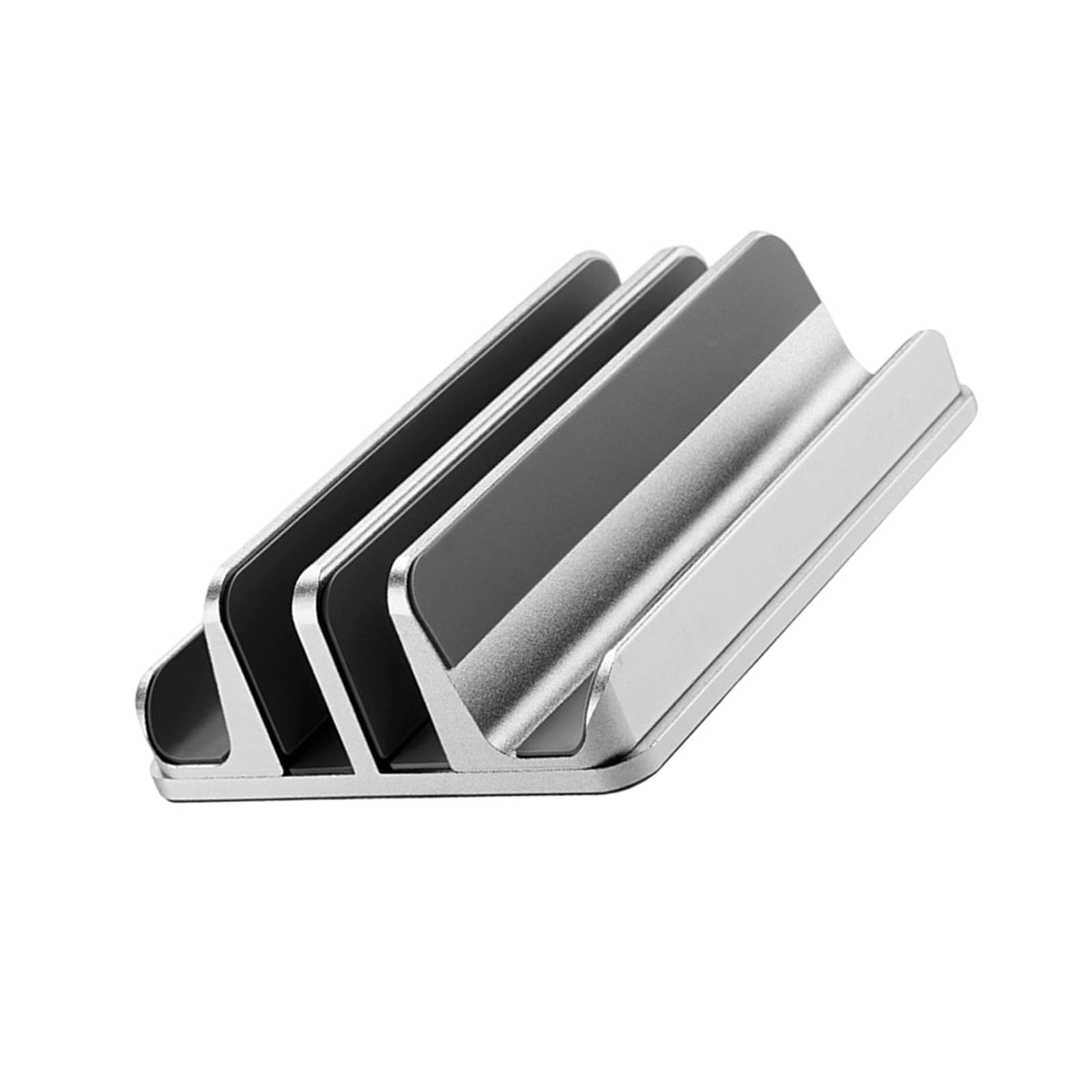 Larghezza Lega di Alluminio Supporto verticale per laptop e tablet Base in silicone antiscivolo per ventilazione di raffreddamento salvaspazio Supporto in alluminio