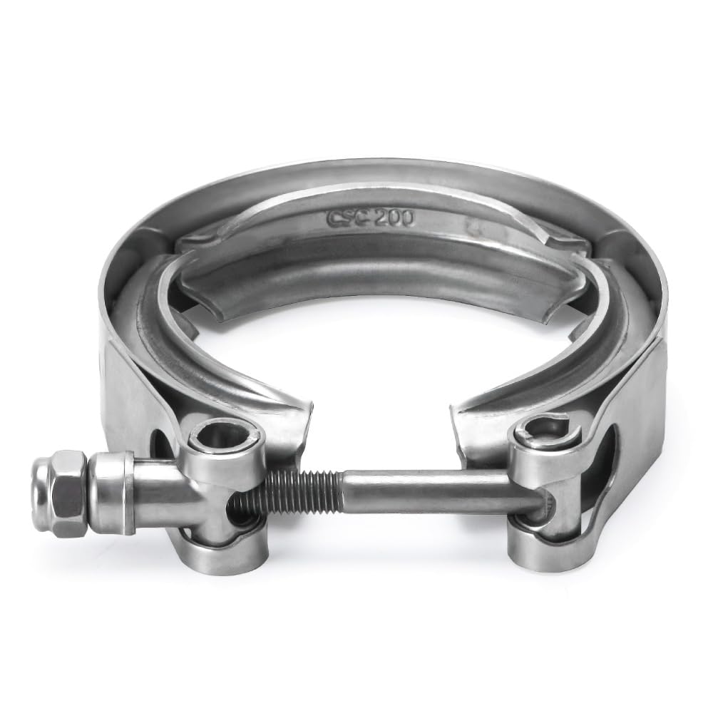 PTNHZ Universal Stainless Steel 2.0" V Band Clamp For Turbo Downpipes Exhaust Systems
