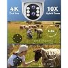 [Dual Lens WiFi6 & 10X Hybrid Zoom] Wireless Security Camera System Outdoor, Auto Tracking 2K+2K 4PCS PTZ Camera for Home Security 10CH Expandable 4K DVR CCTV Security Camera System