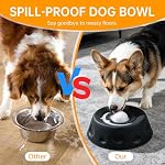 Slow Feeder Dog Bowl with Interactive Lick Ball, Anti-Slip No Spill Lick Bowl, 3/4 Cup Food-Grade Rubber Dog Enrichment Toy for Post-Op Nutrition, All Small Medium Large Breeds (Black) - Image 3