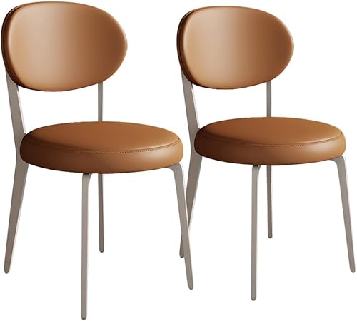 YCKEGEW Sillas de comedor modernas de piel sintética, 2 piezas, sillas laterales para sala de estar, sillas de restaurante con respaldo, silla