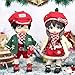 CALEMBOU Doll Clothe, 1/12 Cute Christmas New Year Set BJD Clothes Suit for GSC/OB11/Blythe, 4.3 Inches Doll Accessories Toys Gifts for Girls(Only Clothes) (Female)