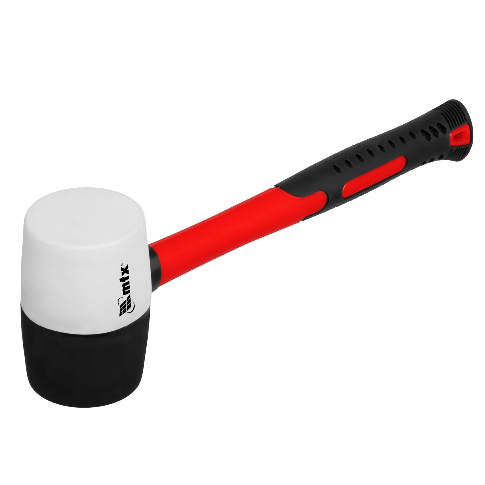 Black and White Rubber Mallet with Fiberglass Handle (450g)