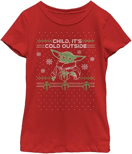 STAR WARS girls Star Wars: Mandalorian Child Outside Short Sleeve Tee T Shirt, R