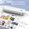 Plastificatrice A3,30 buste di plastificazione,Adatto per A3/A4/A5/A6,A3 Plastificatrici con taglierina di carta e angolo rotondo,Set Plastificatrice a caldo e freddo per ufficio,casa,scuola