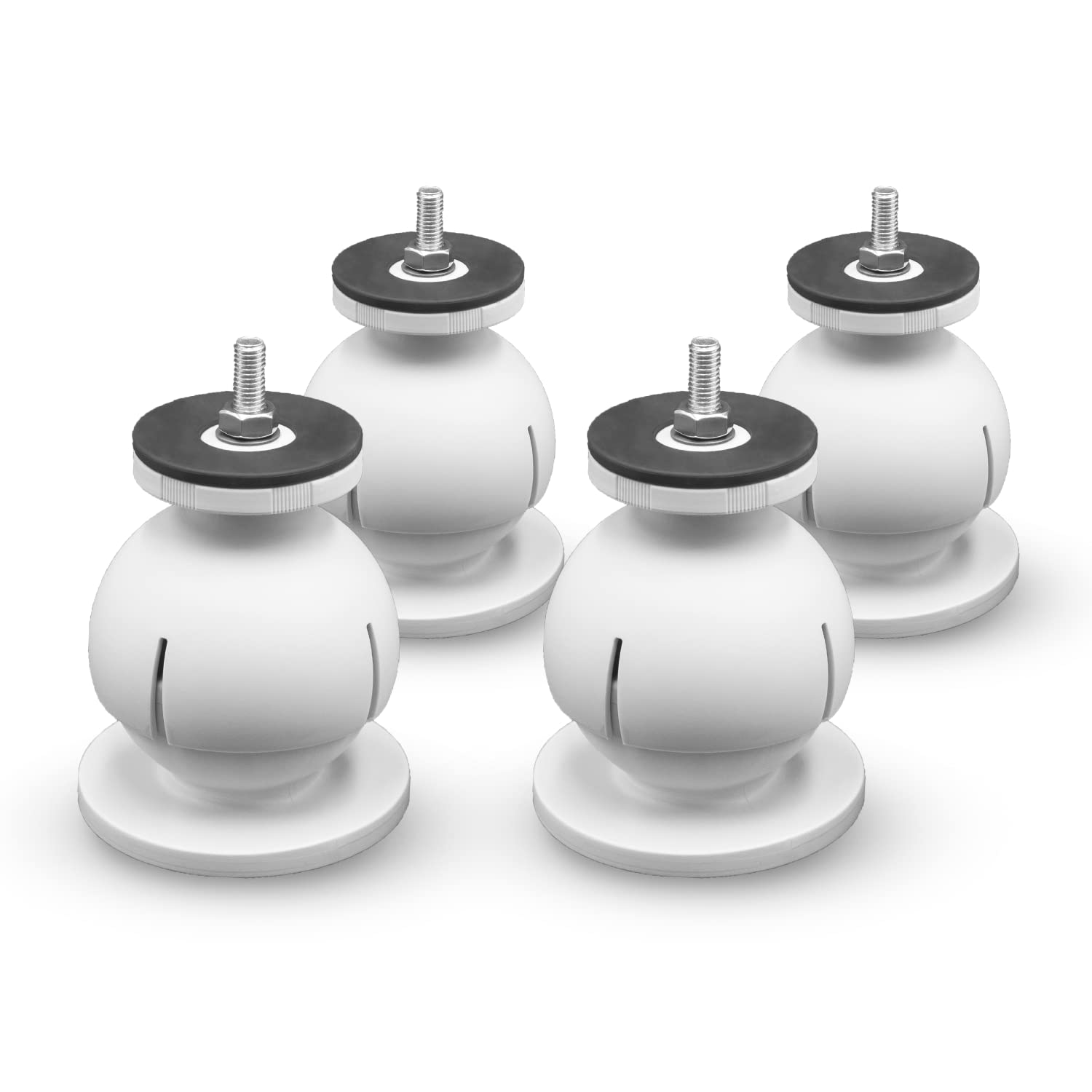 Errecom Mini Steady, Supporto a Pavimento Regolabile per Unità Esterne Climatizzatori e Pompe di Calore, RAL 9016 - Bianco, confezione da 4 supporti