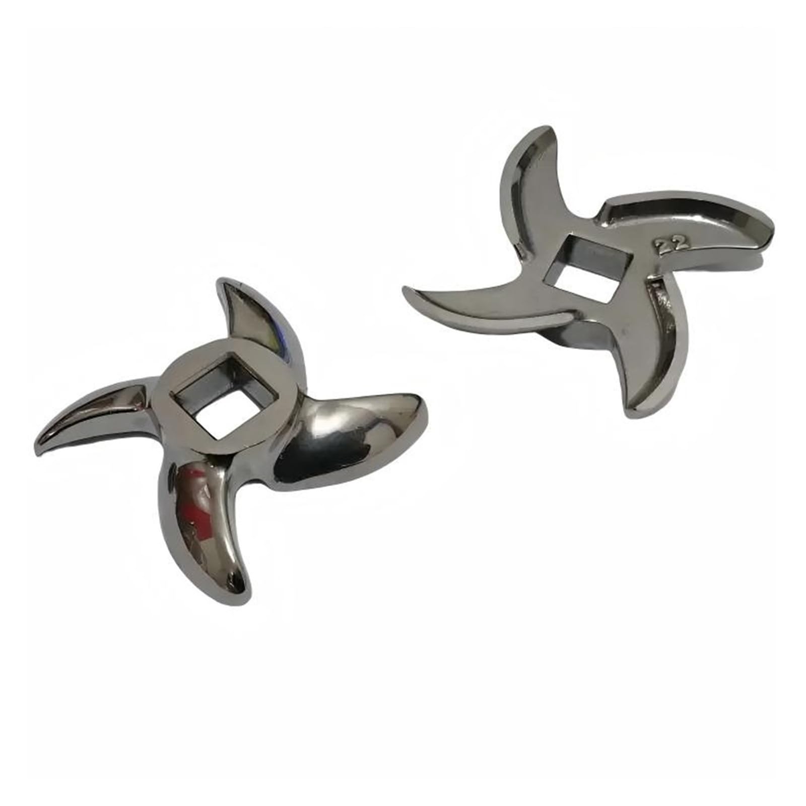 Cuchilla picadora de carne n 22 de acero inoxidable con orificio cuadrado 13,5x13,5mm
