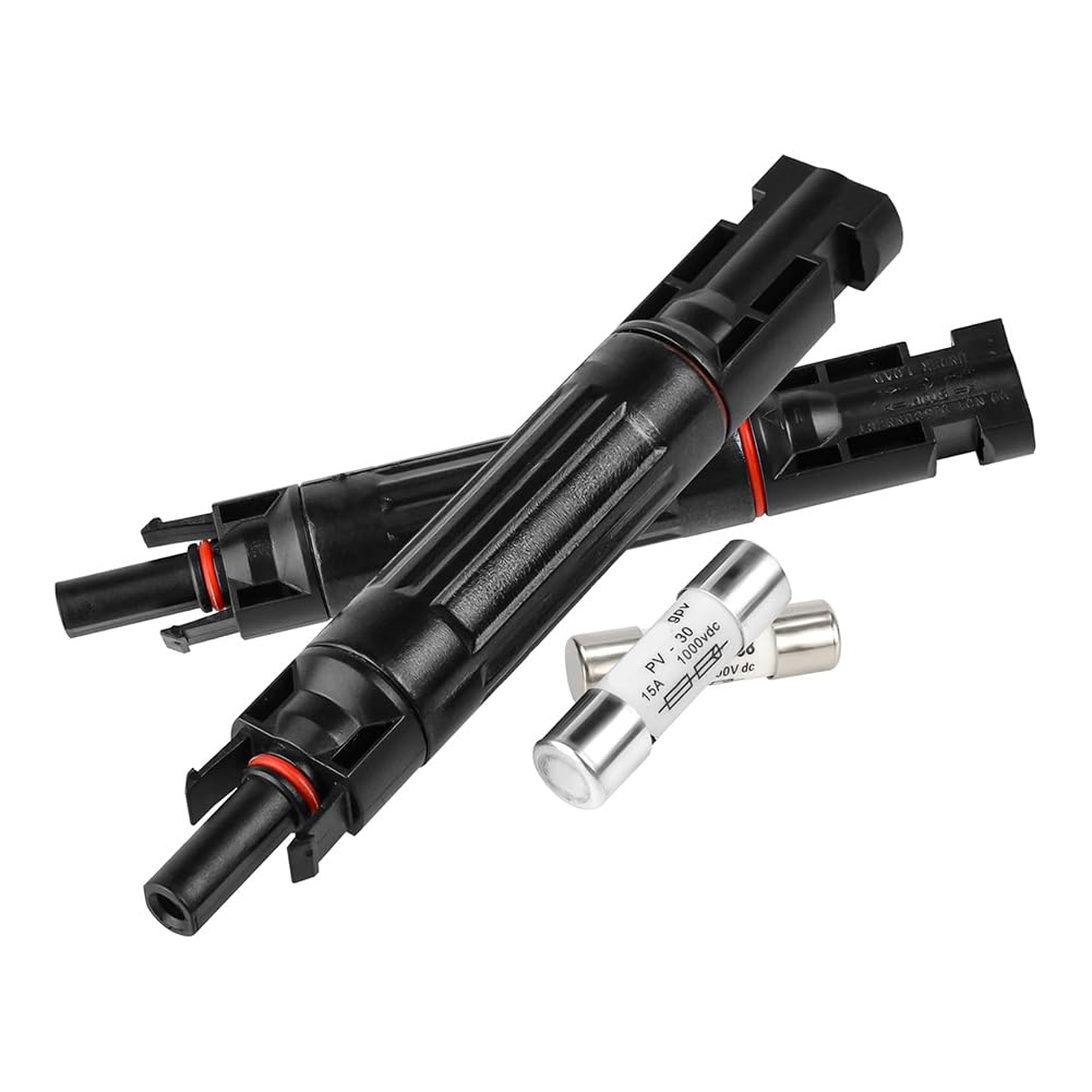 Nondk Men's Solar Fuse Ip67 Solar Fuse Holder Inline 2 Pieces Pv Panel Fuse Andfe Solar Panel Connector