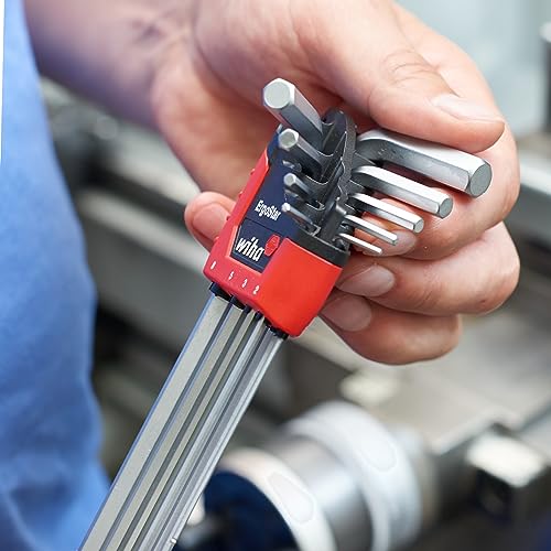 Image of Wiha 66990 MagicRing Ball End Hex Key Set, Long Metric In Holder, 9 Piece