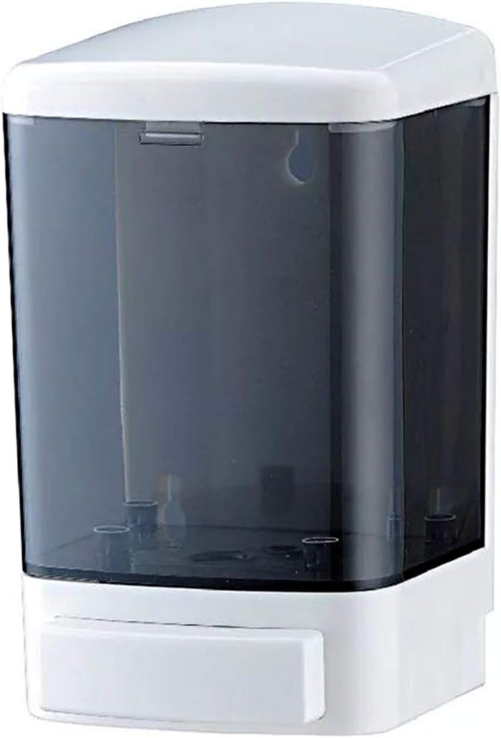 Evhome Manual Wall-Mounted Soap Dispenser, 1000ml, White, Commercial & Residential, Liquid Soap, Hand Sanitizer, Shampoo, Body Wash