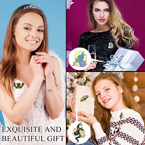 40 Pieces Cute Gold Black Enamel Pins Set Vintage Butterfly Cat Snake Bug Enamel Lapel Pins Horror Cool Crow Brooches Pins Assorted Badges Aesthetic Pins Anime Pins For Backpack Hats Clothes #TOP5