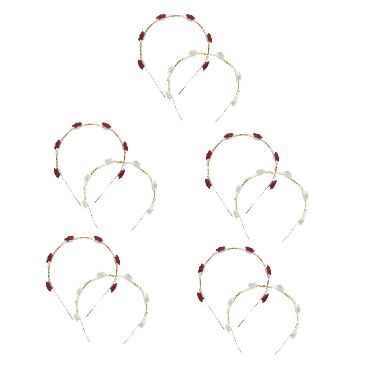 FRCOLOR 5sets Mädchen Haar Zubehör Stirnband Strass Haarband Für Hochzeit 2 Stücke * 5