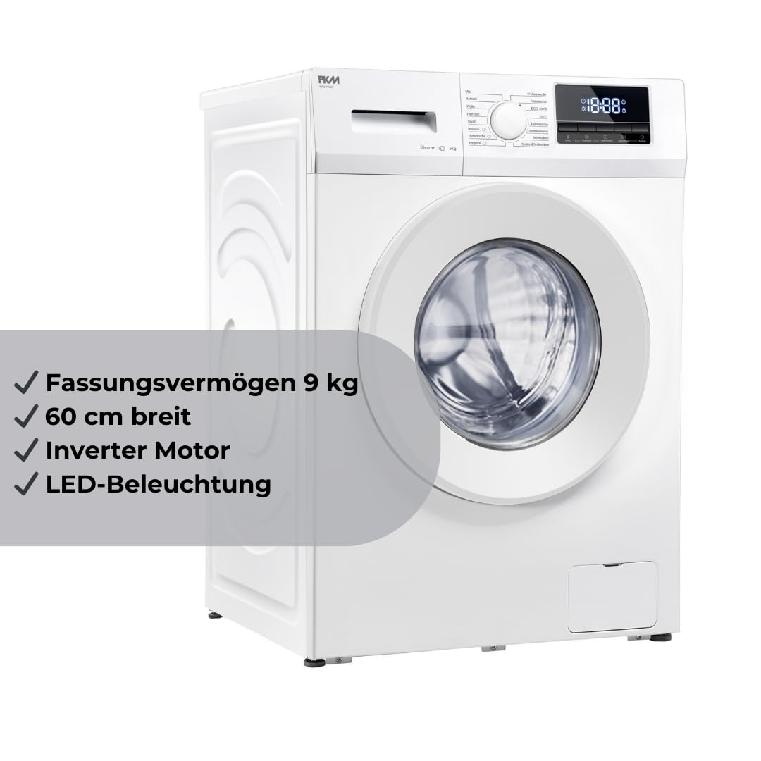 PKM Waschmaschine WA9-1415AI | 16 Programme | Inverter Motor