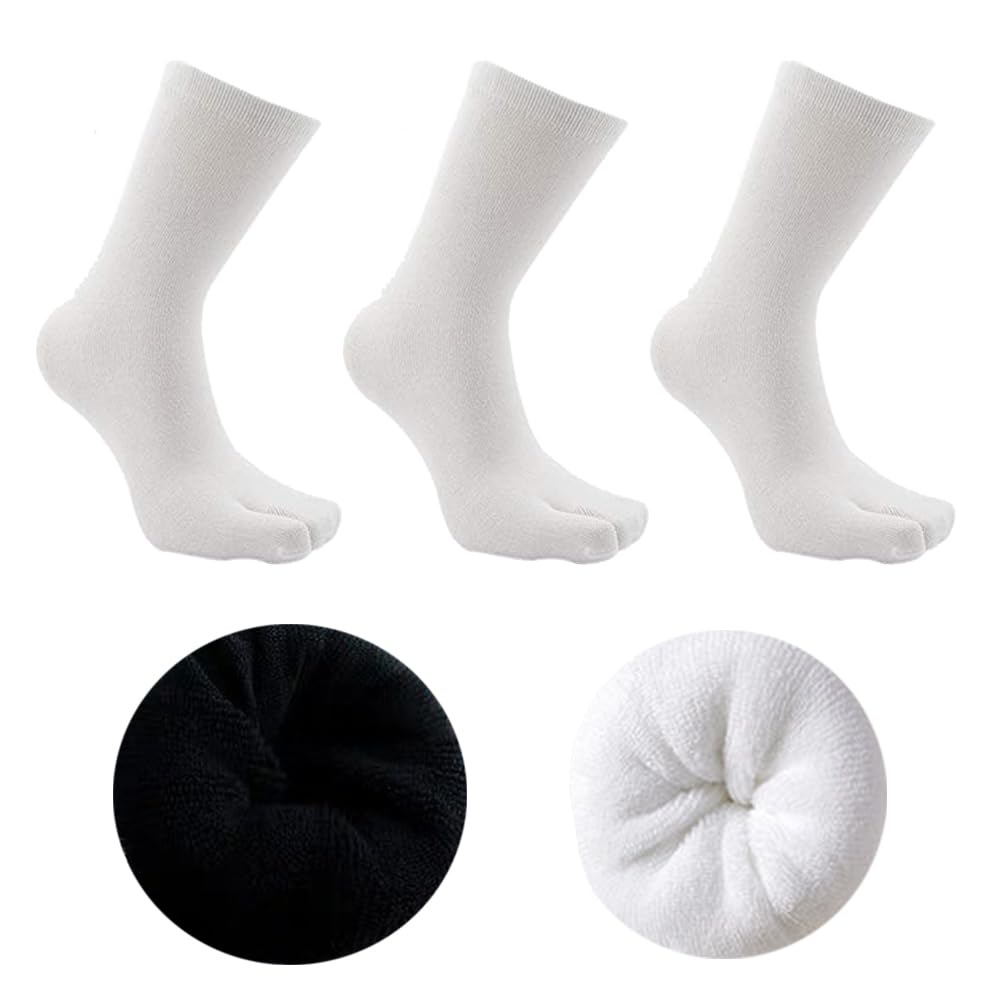 Amazon | [Yesallwas] 厚手 足袋ソックス 白 3足組 メンズ レディース