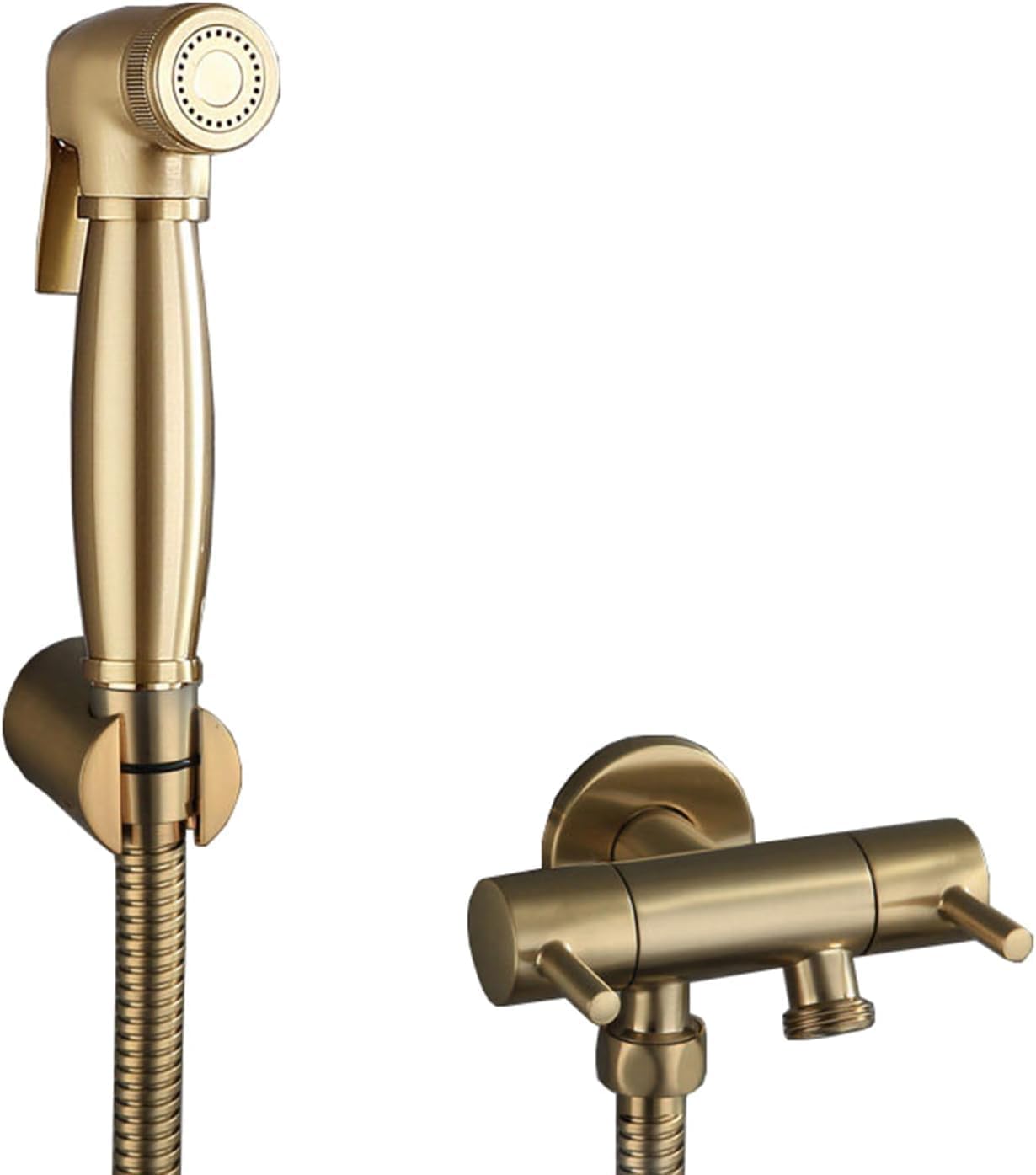 Handheld Bidet Sprayer,Brushed Gold,Wc Shower Complete Kit Steel,Portable Bidet Sprayer,Multifunction Copper Flush,Brushed Gold B,Or B