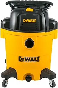 DEWALT 12 Gallon Poly Wet/Dry Vac, 5.5 HP Shop Vacuum Wet Vacuum Cleaner for Workshop, Jobsite, Commericial Area, Large Pick-Up Capacity, Yellow,DXV12P