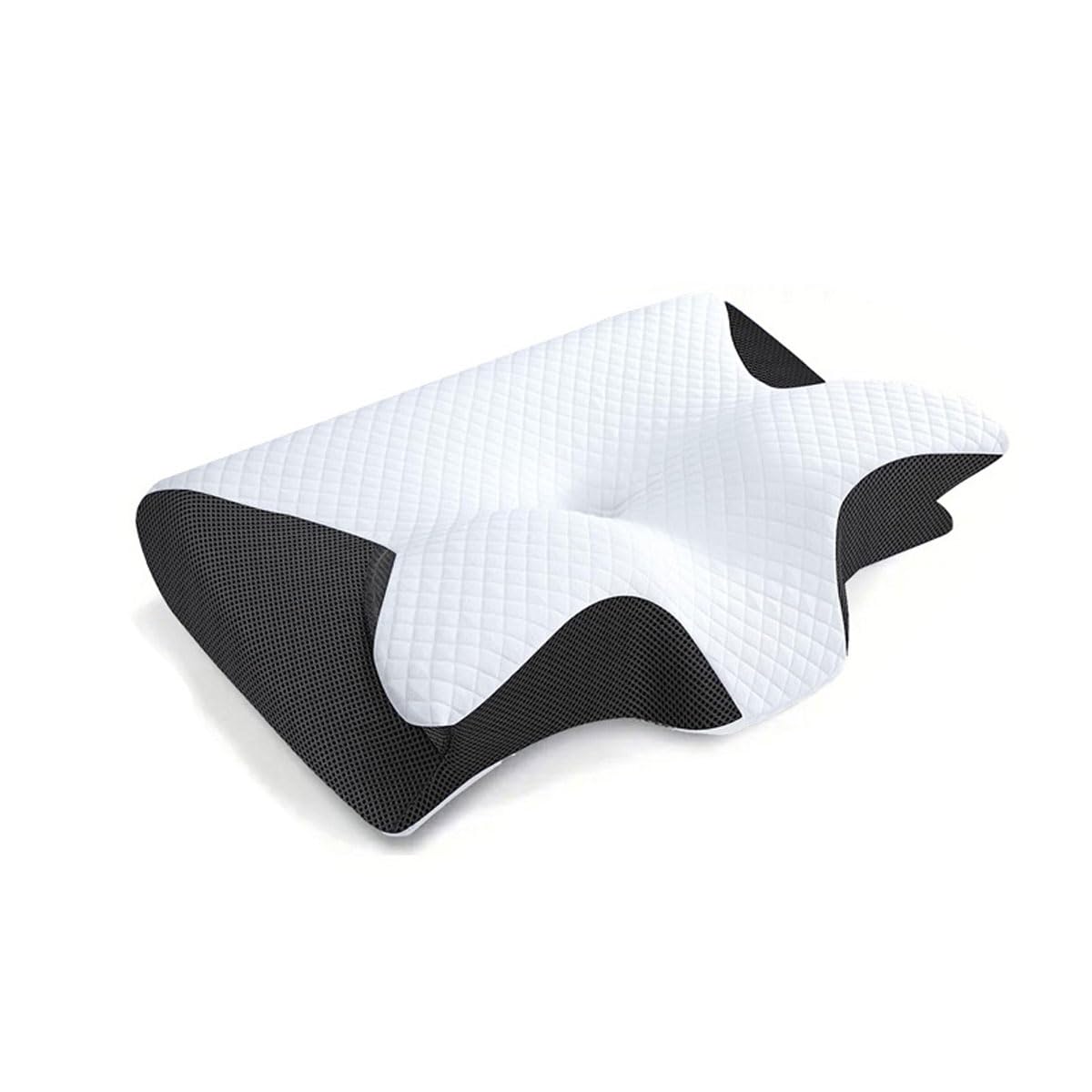 Almofada Dormax Almohada Ortopédica Alivia Dolores Cuello Y Hombros Suave Transpirable，Negro