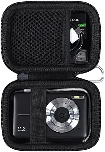 co2CREA Carcasa rígida compatible con cámara digital CAMKORYLecranKODAK PIXPROVAHOIALDAiTechny, color negro