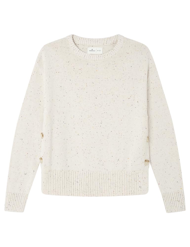 SPRINGFIELD Women's 4.Gym.ap. Sweater Boho Botonato Jersei, Standard Beige, S