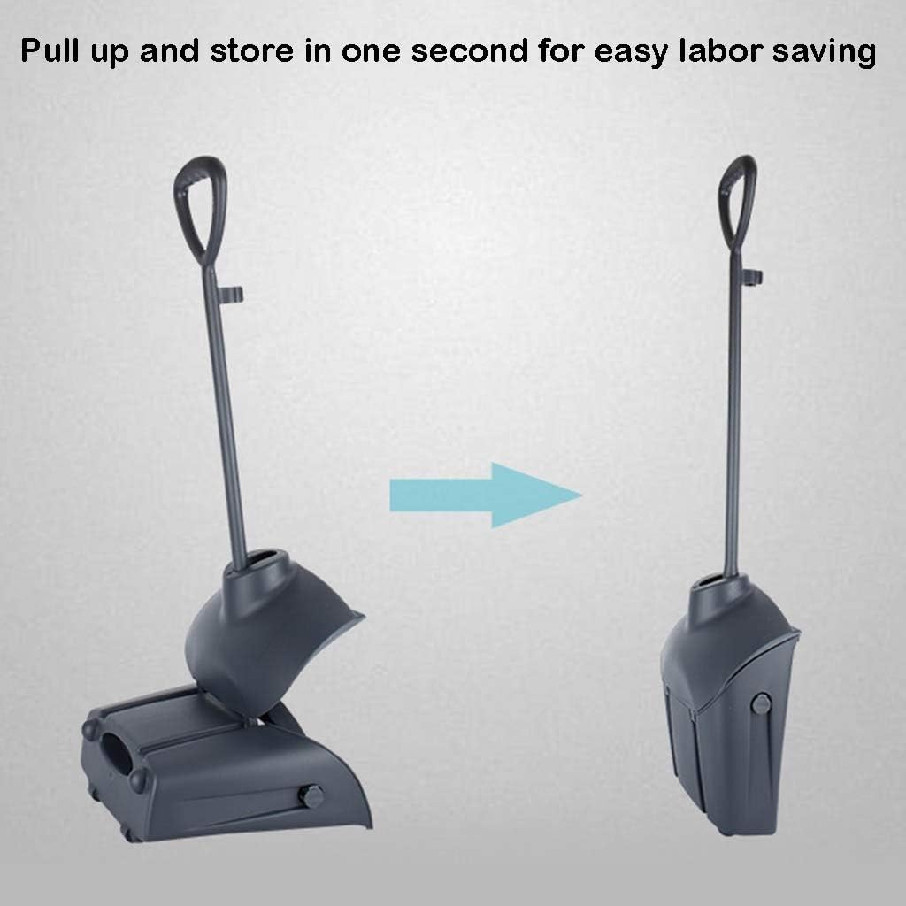 and Dustpan Set, Commercial Long Handle Sweep Set with Windshield for Home Kitchen Room Office and Lobby Floor Dust Pan Combo Sweepers