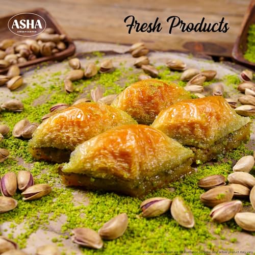 Image of ASHA SWEET CENTER Baklava Assorted Sweets (Pack Of 2 X 250 Grams), Premium Sweets Perfect For Gifting And Snacking, Turkish Delight Made With Fresh Ingredients